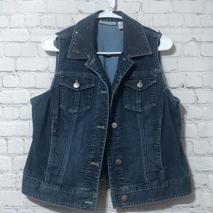Chicos platinum denim vest